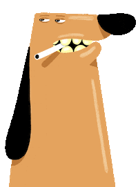 Happy Dog Sticker by DOGZZZ