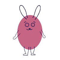 Easter Bunny Animation Sticker by saroltabodo