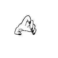 freskoprama black and white hand waiting impatient Sticker