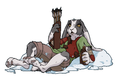 Drunk Rabbit Sticker