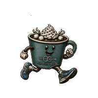 Hot Chocolate Coffee Mug Sticker by Eau Claire Marathon