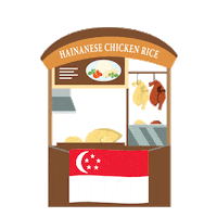 whyqsg singapore national day hawker hawker food Sticker
