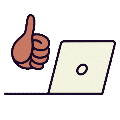 Computer Thumbs Up Sticker by zip_usa