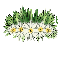 Flower Crown Islander Sticker