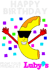 Happy Birthday Sticker by LubysTexas