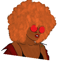 hcadeauarts halloween fall pumpkin black girl Sticker