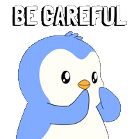 Be Careful Wow Sticker by Pudgy Penguins