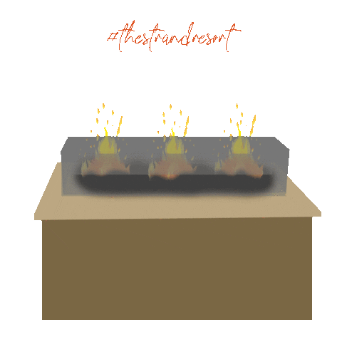 TheStrandResort fire beach orange relax Sticker