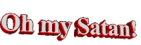 oh my satan Sticker by AnimatedText