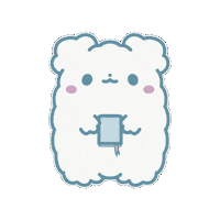 Kumotto kawaii bear book cloud Sticker