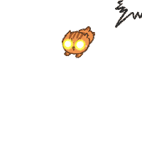 Jump Orange Cat Sticker