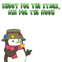 Inspire Go Big Or Go Home Sticker by Pudgy Penguins