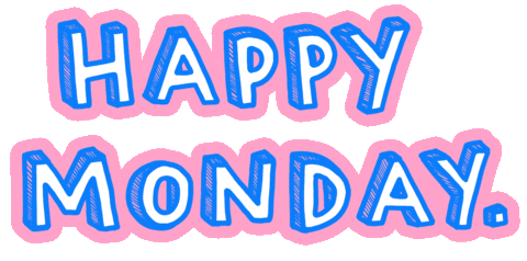 Happy Mondays Pink Sticker by Poppy Deyes