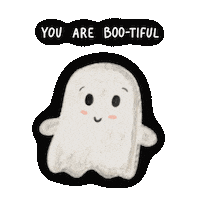 gmfdesigns halloween ghost you are beautiful halloween ghost Sticker