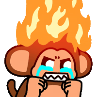 Angry Fire Sticker