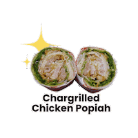 Souperstarsg popiah asian burrito chicken popiah chargrilled chicken popiah Sticker