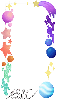 Space Stars Sticker by Askew Student Life Cinema