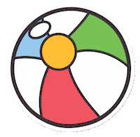 Summer Beach Ball Sticker by Skokie Public Library