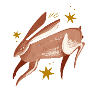 Space Rabbit Sticker by mono__mono