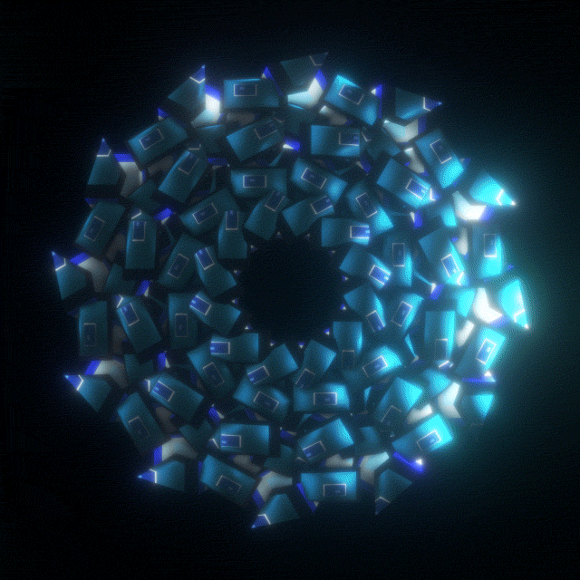 xponentialdesign giphyupload loop blue glow GIF