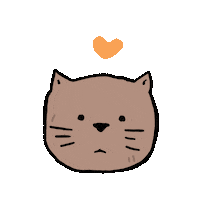Cat Love Sticker by Rhiannon Kate