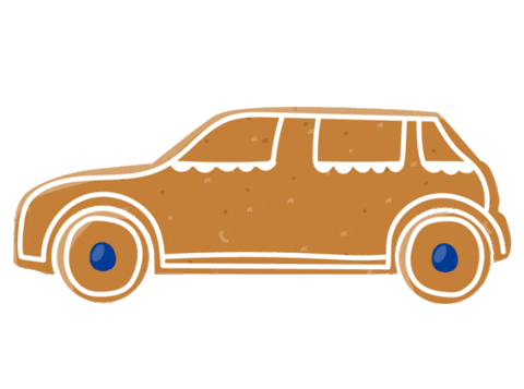 Car Gingerbread Sticker by Neste Latvija