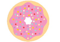 hundreds and thousands rainbow Sticker by DONUTPAPI