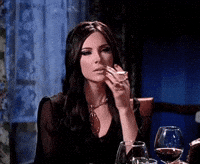 Woman Smoking GIF