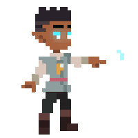 Ellimation pixelart gus the owl house toh Sticker