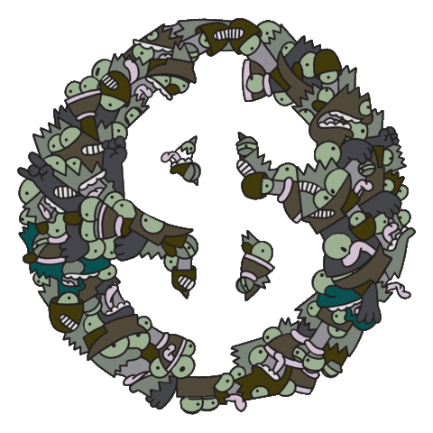 wizardskull giphyupload money dollar Sticker