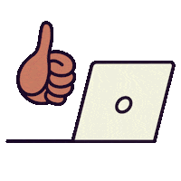 Computer Thumbs Up Sticker by zip_usa