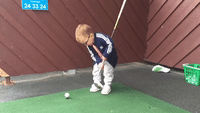 Scottish Toddler Shows off his Golfing Ability