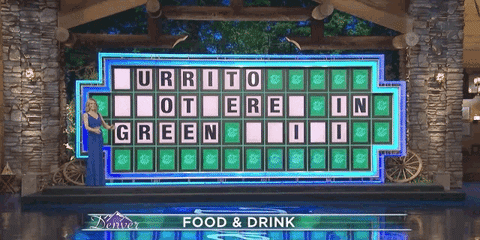 the set burrito smothered in green chili GIF by Wheel of Fortune