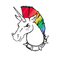 Friendlyunicorn unicorn fu friendly fufufu Sticker