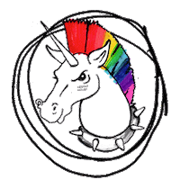 Friendlyunicorn unicorn fu friendly fufufu Sticker