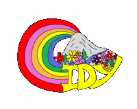 Rainbow Flower Sticker by Ephemera