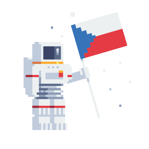 misa_cerna giphyupload moon flag astronaut Sticker