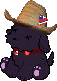 GhonzaloPls cute dog animal blink Sticker