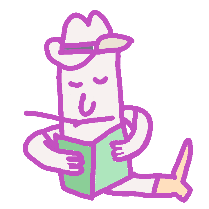 Reading Cowboy Sticker by Luis Ricardo