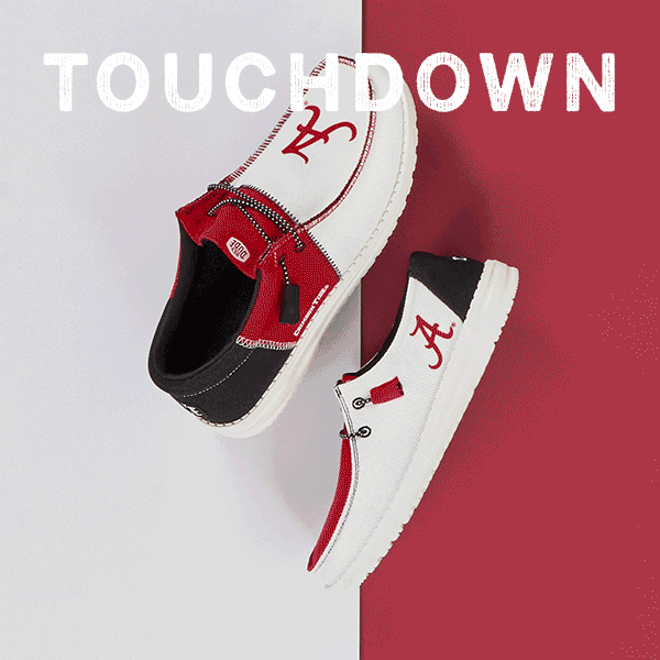 heydude_shoes giphyupload alabama collegefootball rolltide GIF