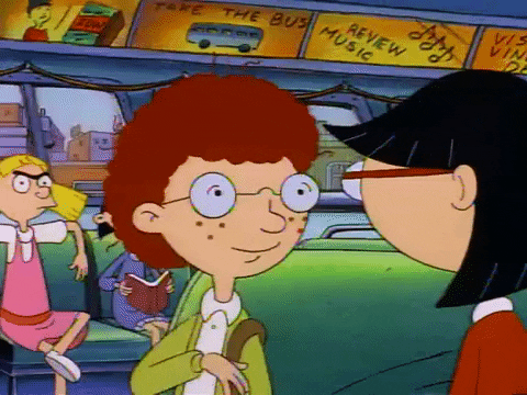 hey arnold flirting GIF