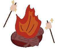 reginaawang food fire camping camp Sticker