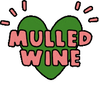 Mulled Wine Christmas Sticker by Poppy Deyes