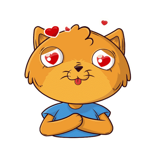 mografic_ giphyupload love cat cartoon Sticker