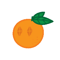 Orange V Sticker