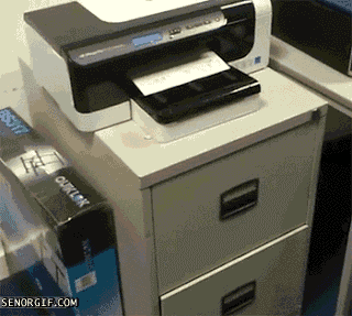 printer fail GIF by Cheezburger