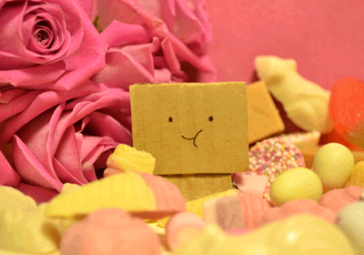 pink sweets GIF by Philippa Rice