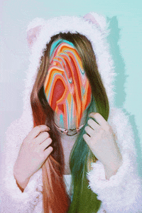 light blue art GIF