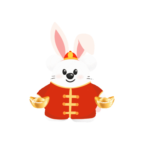 Rabbit Popo Sticker by Cloversoft