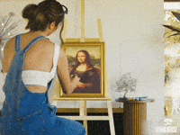 Mona Lisa Flirt GIF by TheSparkhouse